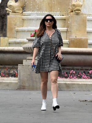Kelly Brook outside Heart Radio in London
